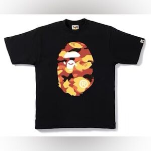A Bathing Ape Black 1st Camo Big Ape Head Tee